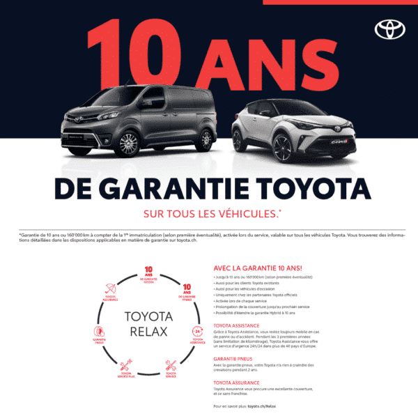 Nouveau 10 ans de garantie Toyota